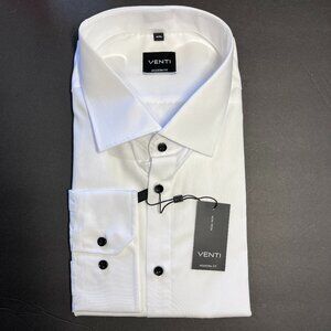 VENTI Men's White Button Down Shirt NWT 4XL Modern Fit Business Long Sleeve  New
